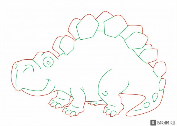 Стегозавр из мультфильма
