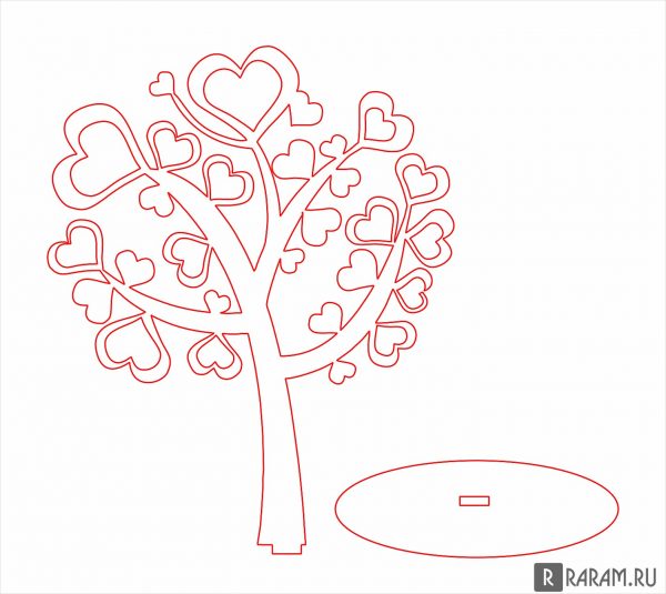 Дерево, Сердце, Листья