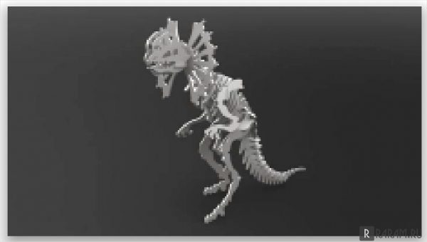 Сборный скелет динозавра