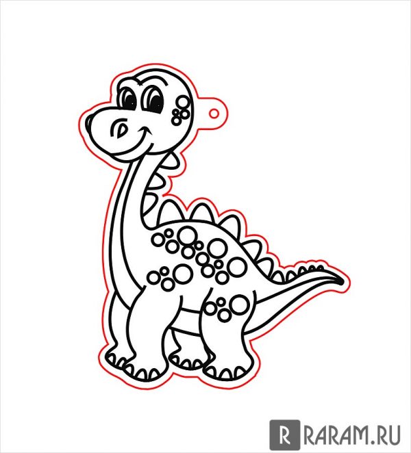 Подвесная игрушка в виде динозавра 4