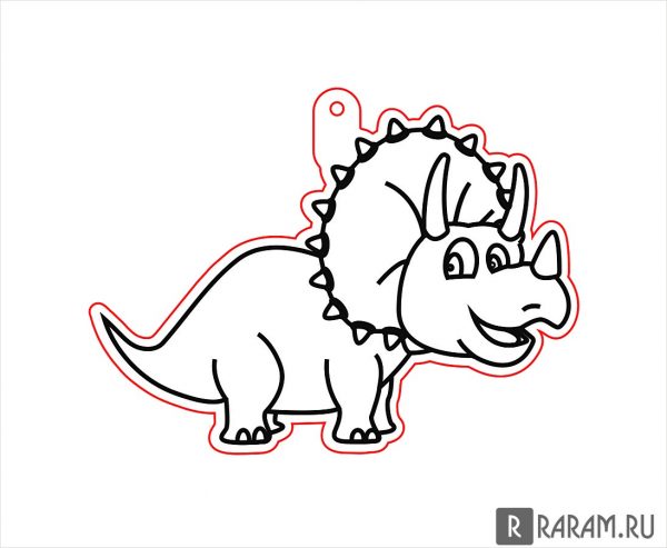 Подвесная игрушка в виде динозавра 2